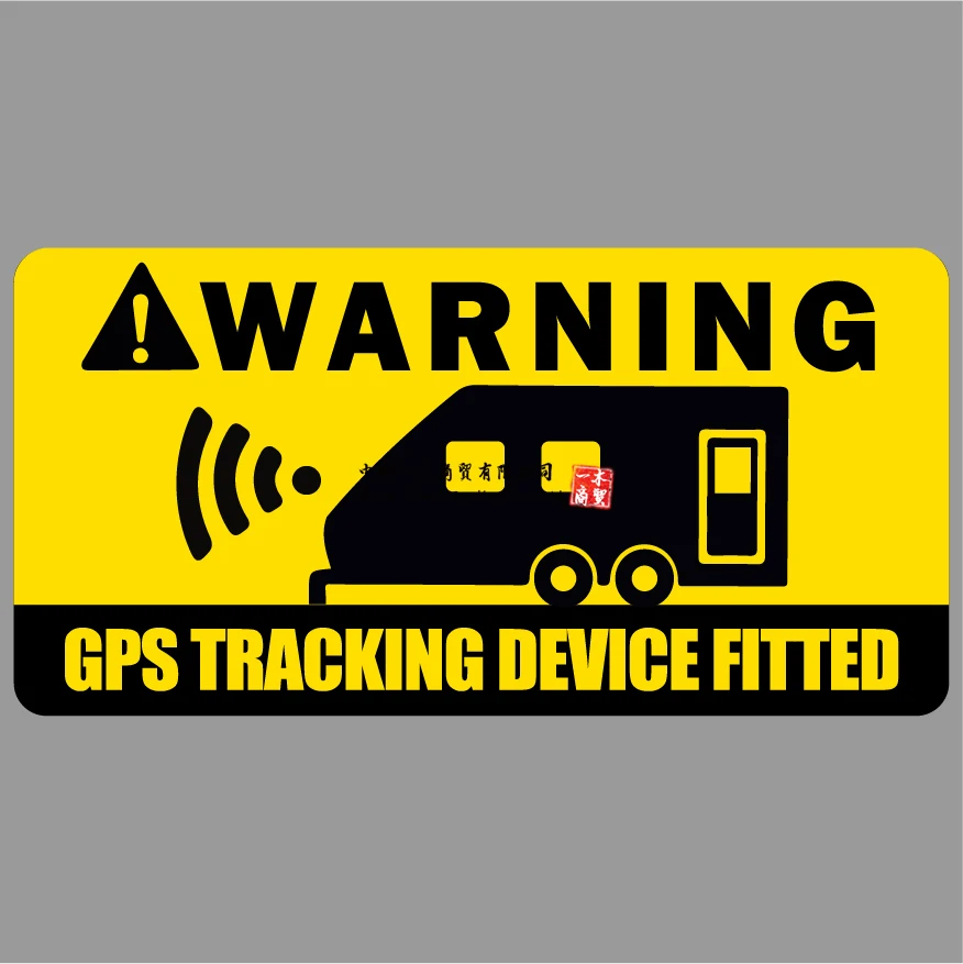 

Warning Caravan Gps Tracking Sticker Decal Side Vehicle