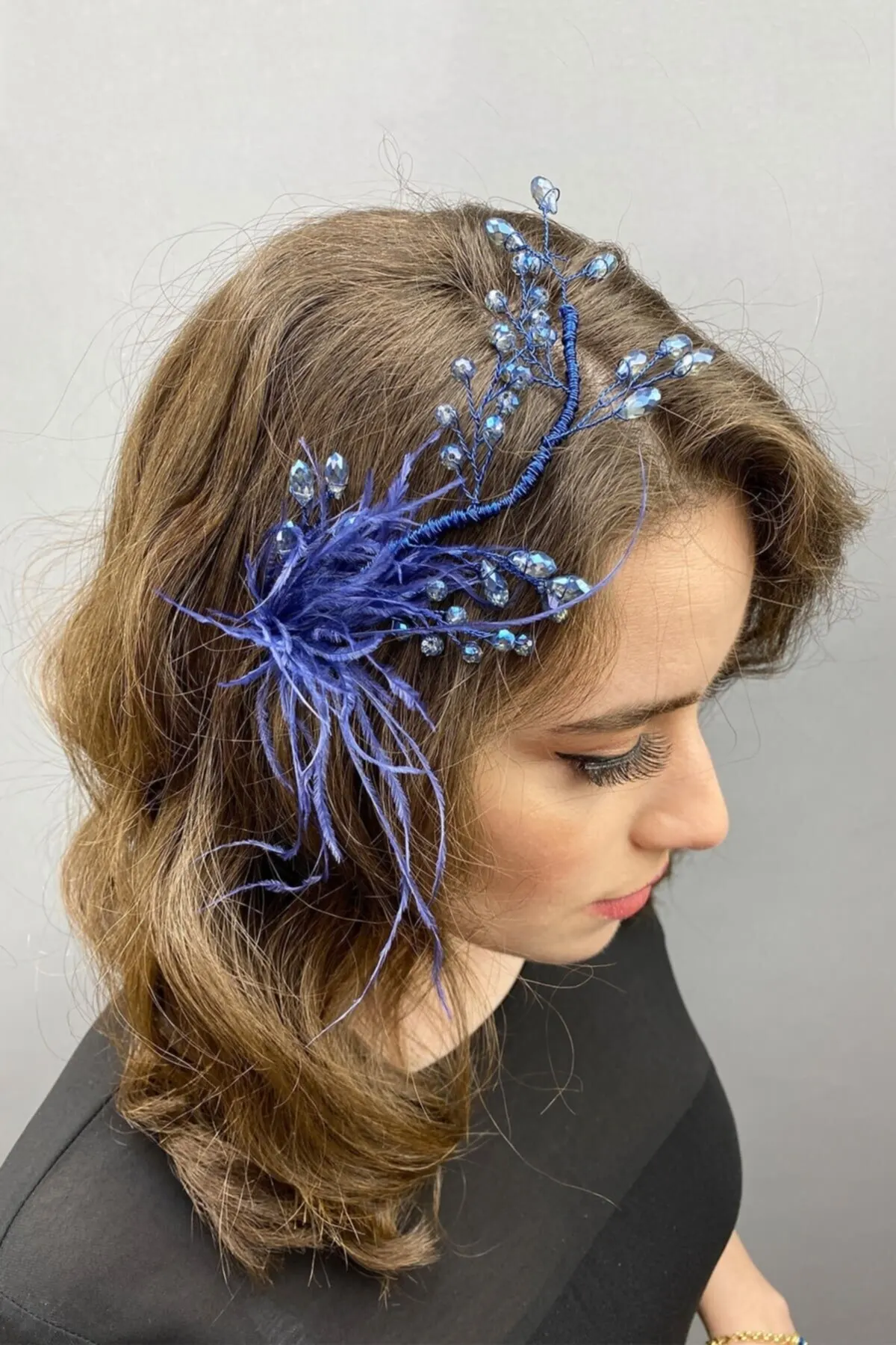 

Bridal Accessories Feathered Crystal Bridal Hair And Turban Accessory Wedding Handmade For Bride And Bridesmaids