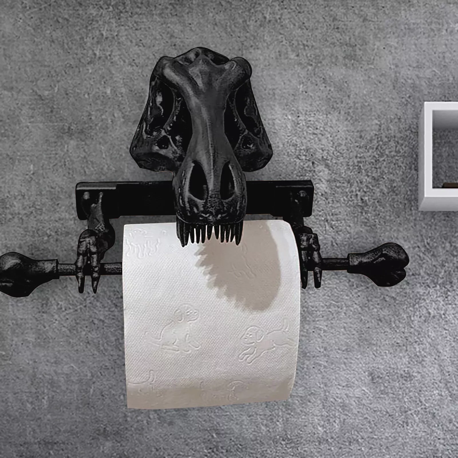 

Держатель для туалетной бумаги с черепом, держатель для салфеток, бытовое настенное крепление для ванной комнаты, стеллаж для хранения поло...