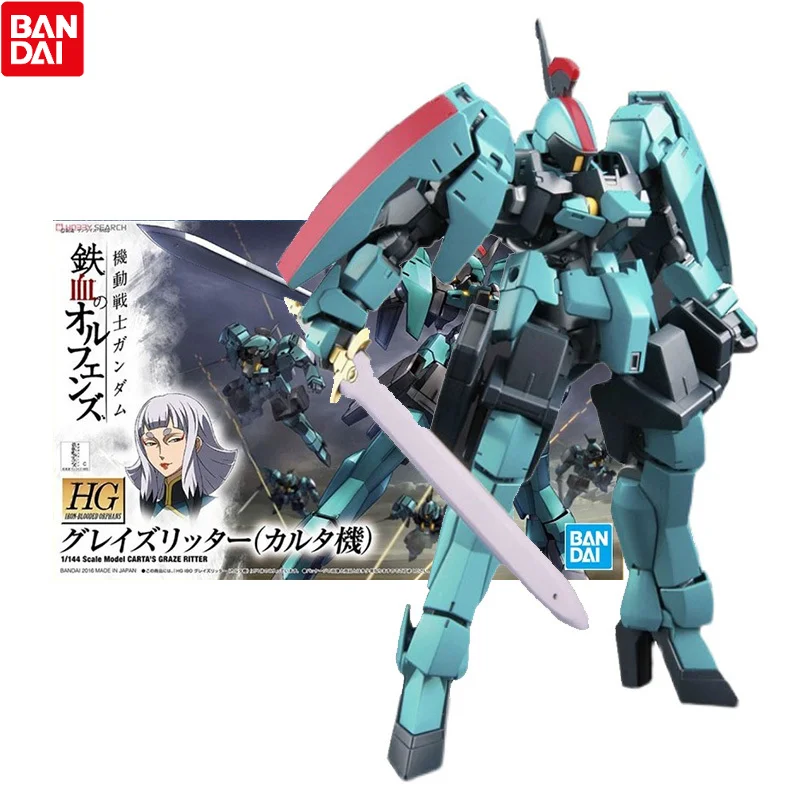 

Bandai Genuine Gundam Model Kit Anime Figure HG Scale Model Carta's Graze Ritter Gunpla Anime Action Figure Toys for Children