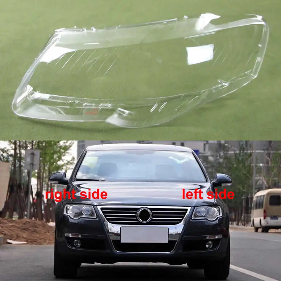 

For VW Passat B6 R36 2006-2011 Halogen and Bi-Xenon Headlight Shell Headlamp Transparent Lampshade Cover Lens Plexiglass