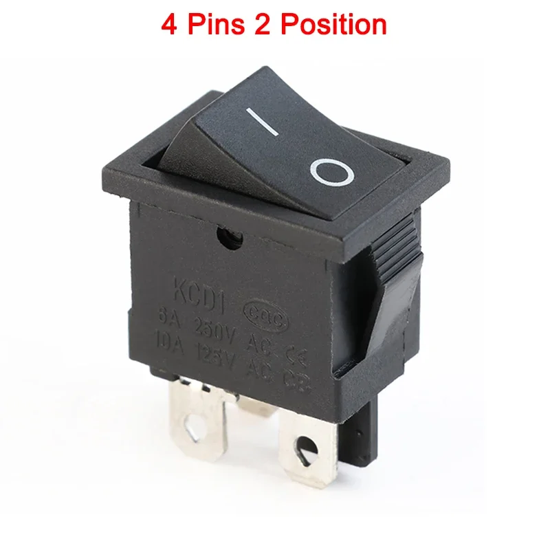 

2 ~ 200 шт. KCD1 серии, кулисный переключатель для лодки и автомобиля, 2/3/4/6 контактов, 2/3 положения, 6 А/250 В, 10 А/125 В переменного тока, 15 мм x 21 мм, кнопочные выключатели питания