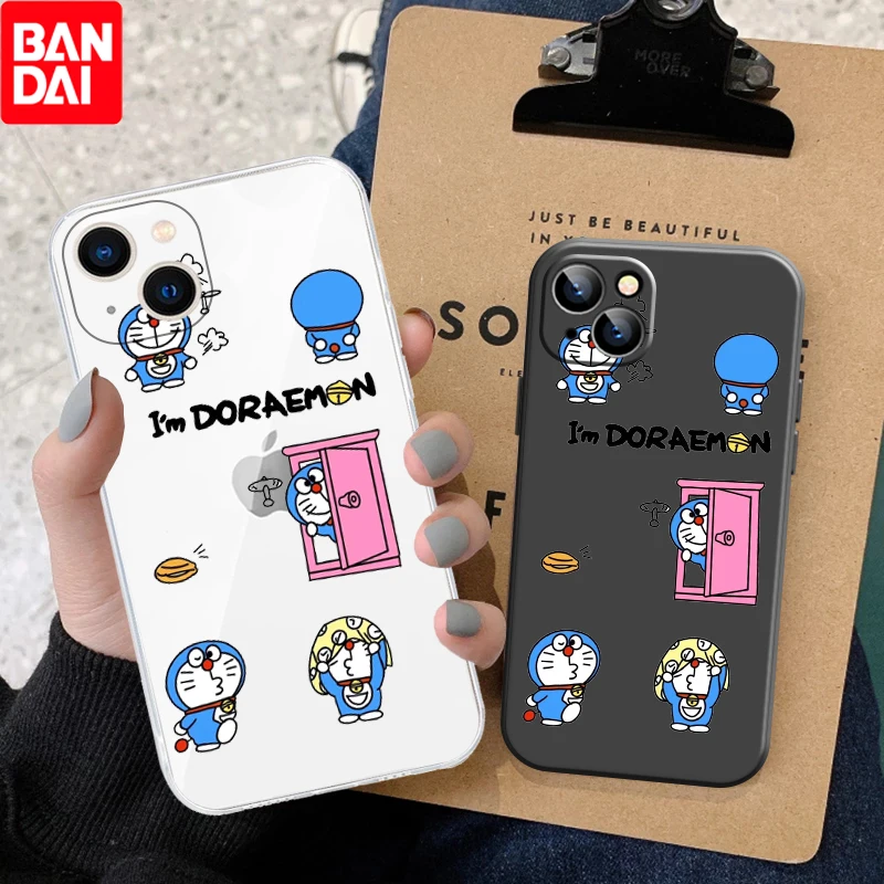 

Cute Doraemon Couple Phone Case For iPhone 11 Pro 12 Mini Max 13 Pro XR X XS MAX 7 8 6S Plus Soft Silicone Shell Cover Funda