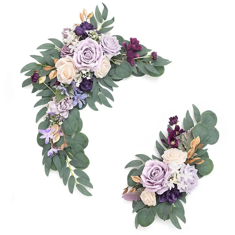 

Realistic Artificial Rose Flower Vine Arch Floral Display Fake Plant for Wedding Party Wall Ceremony Holiday Wall Christmas Garl