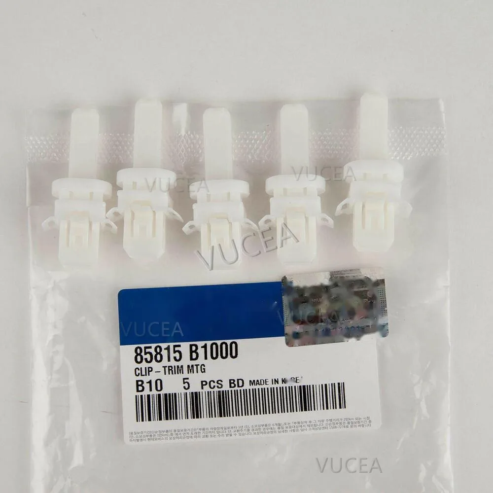 

5Pcs Genuine For Hyundai/Kia A-pillar interior trim panel fixing clip Plug - Trim MTG (Mounting) WHITE 85815-B1000 CLIP-TRIM MTG