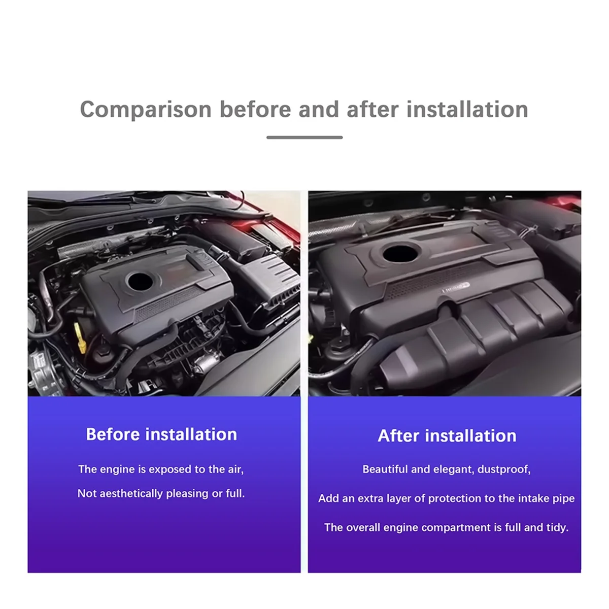 Автомобильная мощная крышка двигателя пылезащитная для VW Golf R32 2 0 TFSI 1 8 06K 103 925 AA