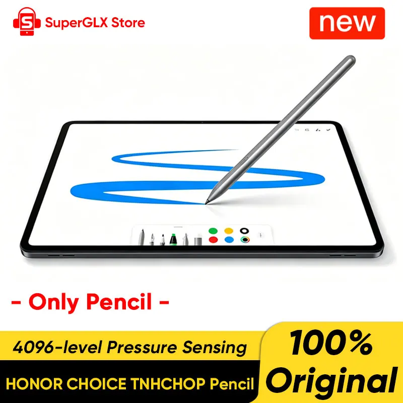 Фото Стилус HONOR CHOICE TNHCHOP, 4096 уровней чувствительности к нажатию, зарядка через USB-C, для письма и рисования на HONOR Pad 9/10/X9a №1