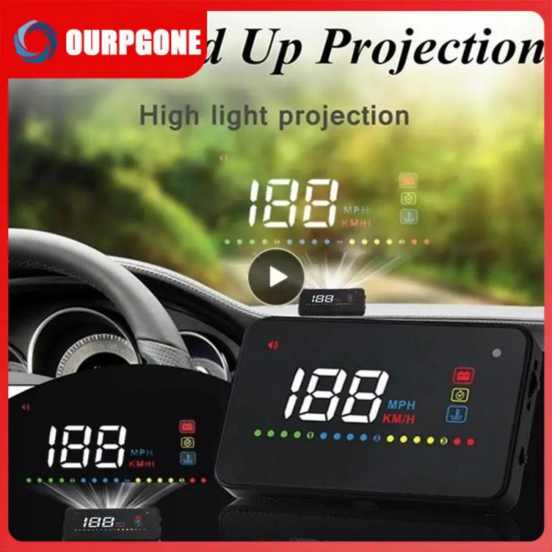 

New Arrival 3.5Inch HUD Projector Head Up Display Speed Warning Fuel OBD II Speedometer KM/H Display System Car-styling