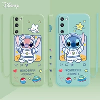 stitch space kawaii cover for samsung galaxy s22 s21 s20 fe s10 plus s9 s8 note 10 lite 20 ultra 5g liquid silicone phone cases