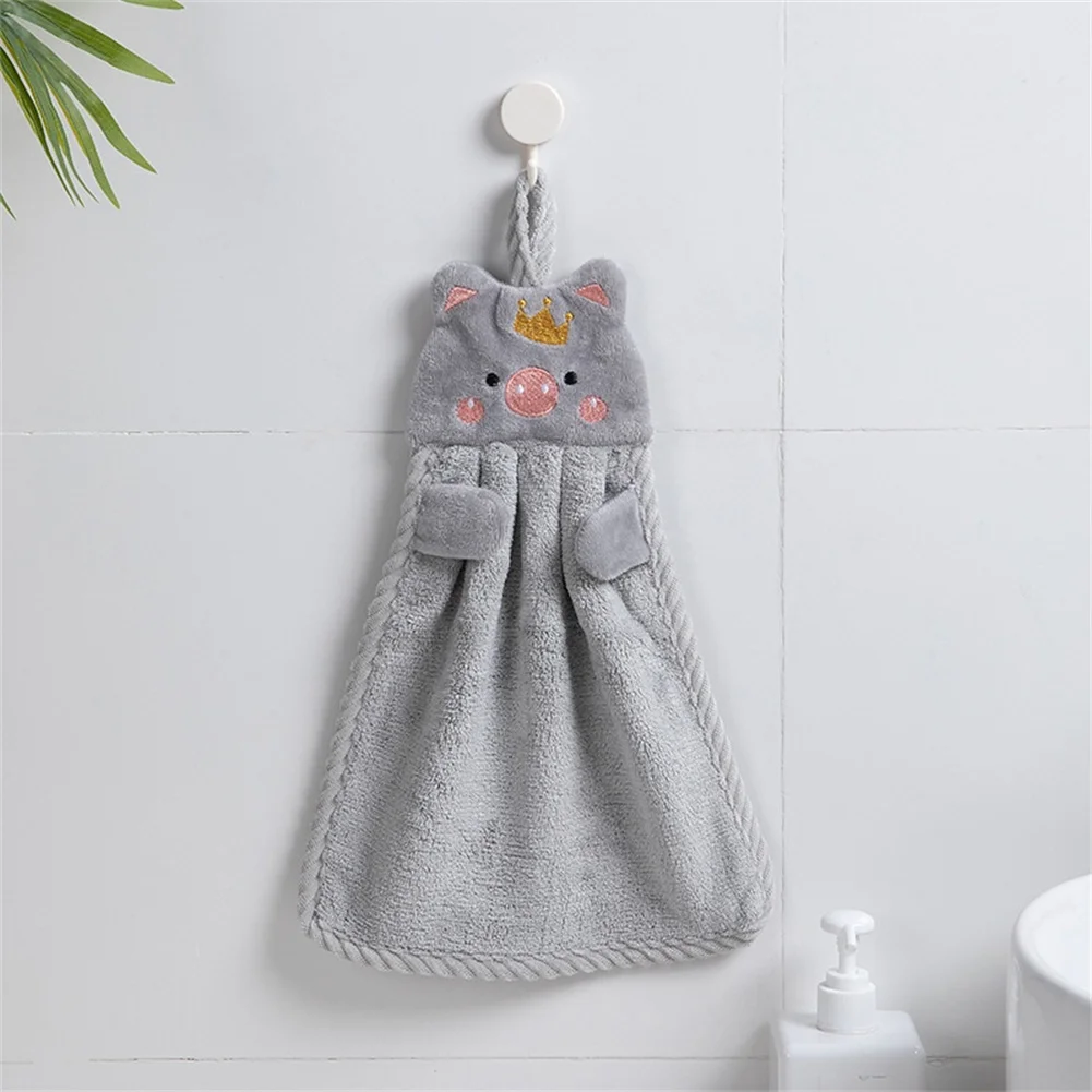 

Absorbent Hand Towel 1pc 28*34CM Comfortable Coral Fleece Cute Easy To Carry Light Weight Mini Soft Super Soft