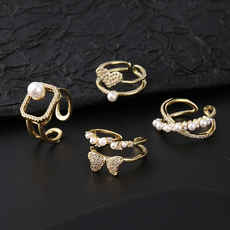 Винтажные модные кольца на указательный палец в форме сердца простое