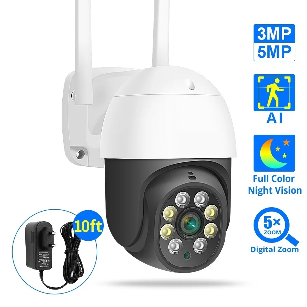 

NEW WIFI IP Dome 3MP Camera 2MP 1080P Outdoor Waterproof Security Speed Camera SD Card Wireless IP Camera App View