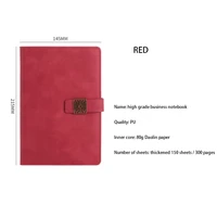 high grade a5 skin leather paperback notebook gift box set business office magnetic buckle notepad