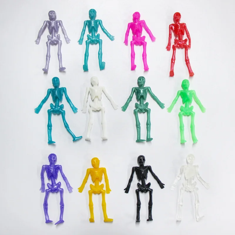 

Мягкая эластичная стрейчевая термоусадочная игрушка в виде скелета человека на Хэллоуин