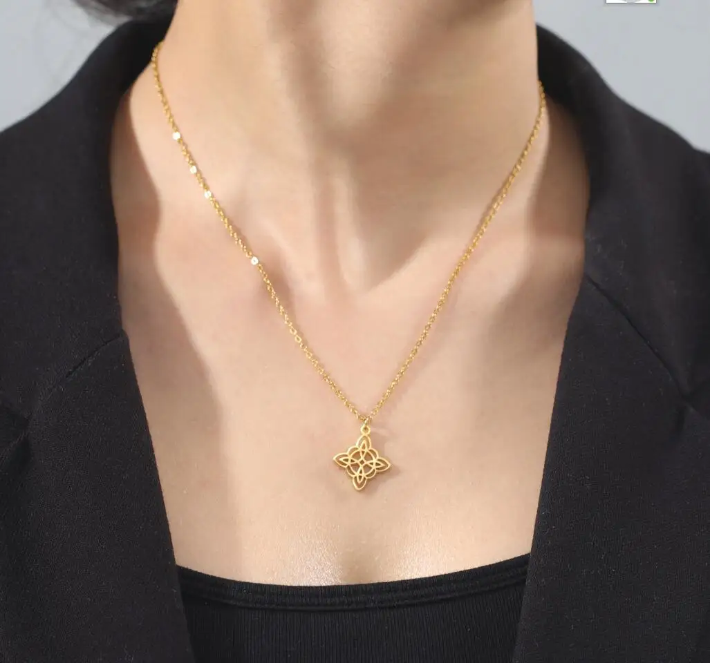 1 шт. ожерелья с цветком жизни женское ожерелье цепочкой из нержавеющей стали