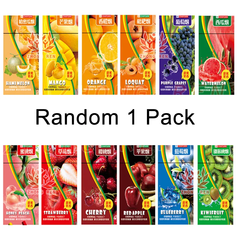 

2022 New Fruit Tea Smoke Mixed Flavor Health Cigarettes Free Nicotine Tea Tobacco Cigarettes Substitute Smoking Accessories