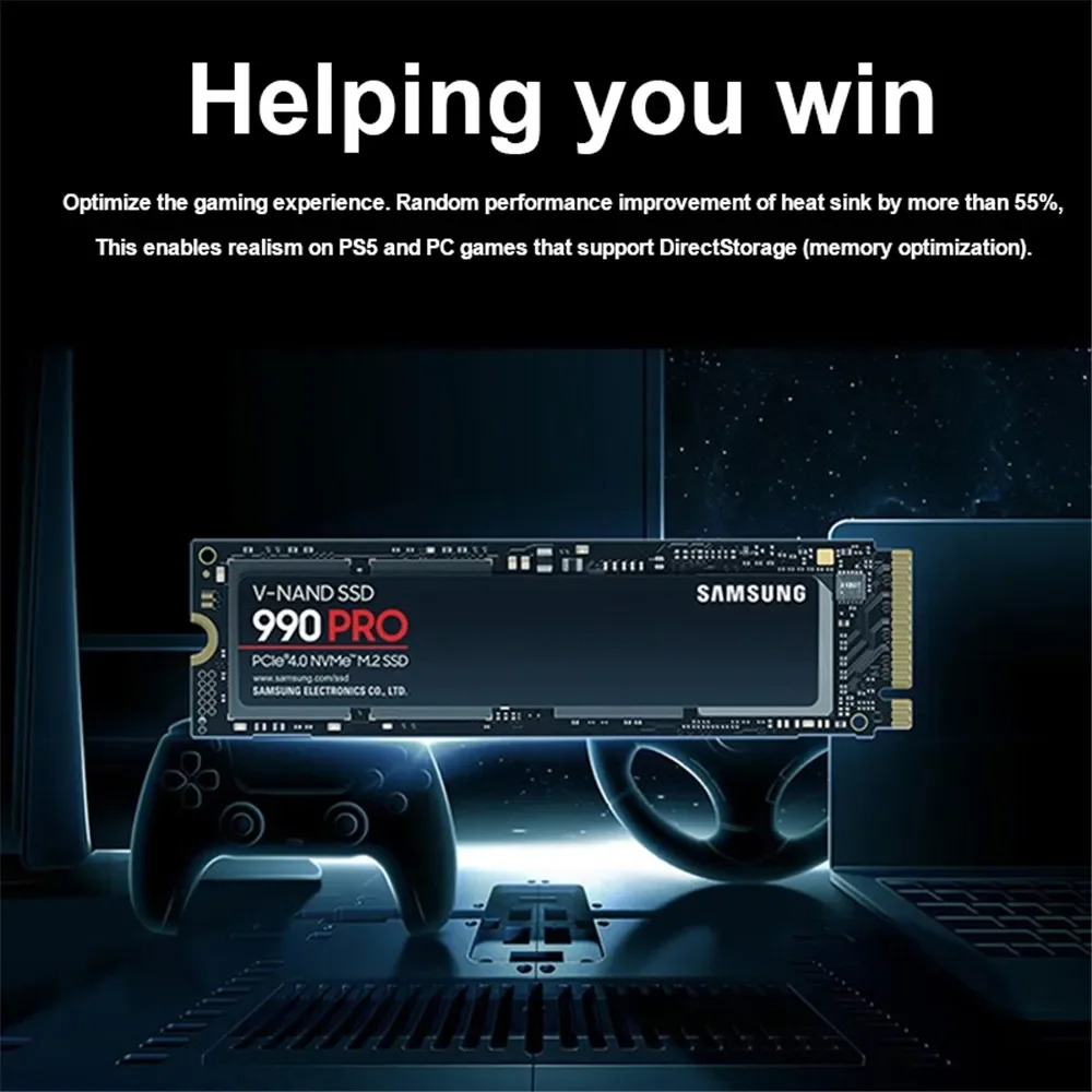 SAMSUNG 990 PRO с радиатором SSD 1 ТБ 2 4 PCIe Gen 0x4 Твердотельный накопитель NVMe 0 M.2 2280