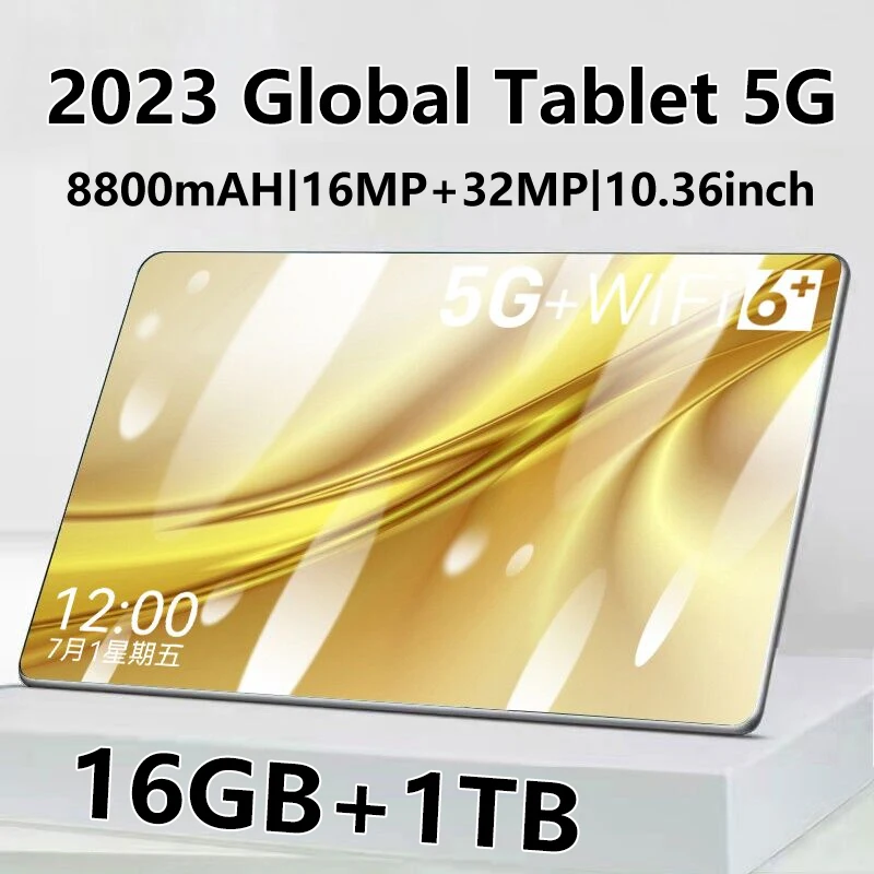 

2023 New Global Version 10.36 Inch New Tablet Android 16GB 1TB Network Android 11.0 Tablet MTK6797 Wifi 8800 MAh 10 Core