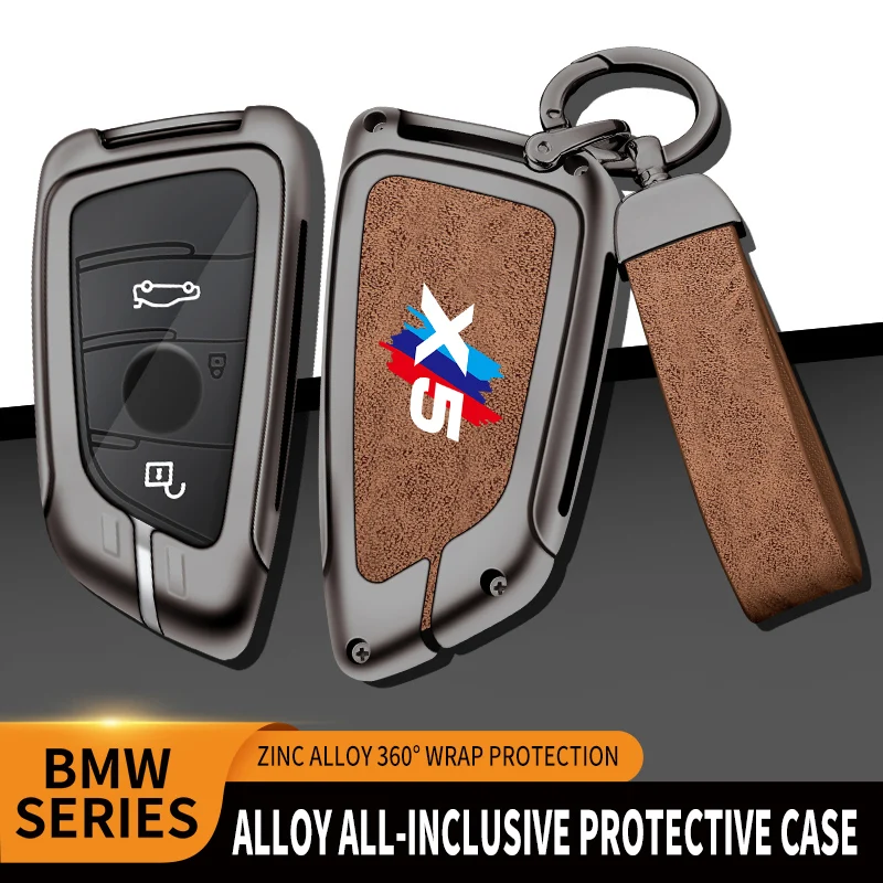 

Car TPU Zinc Alloy Key Case Bag For BMW X5 E53 E70 Customize Car Key Chain Car Metal Key Shell Interior Decoration Accessories