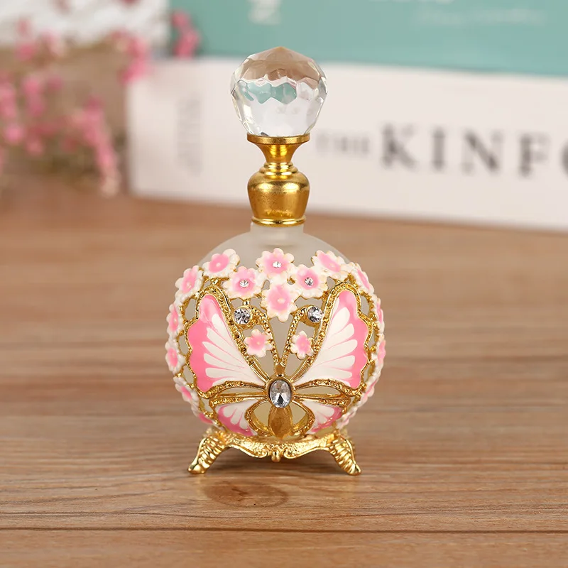 

1pcs 25ML Butterfly Blossom Sweetheart Perfume Essential Oil Round Ball Bottle Dubai Glass Cosmetic Fragrance Bottle