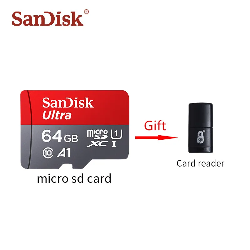 SanDisk Micro SD Card Class10 TF Card 16GB 32GB 64GB 100% Original 128GB 256GB Max 120Mb/s memory card for smartphone and tablet
