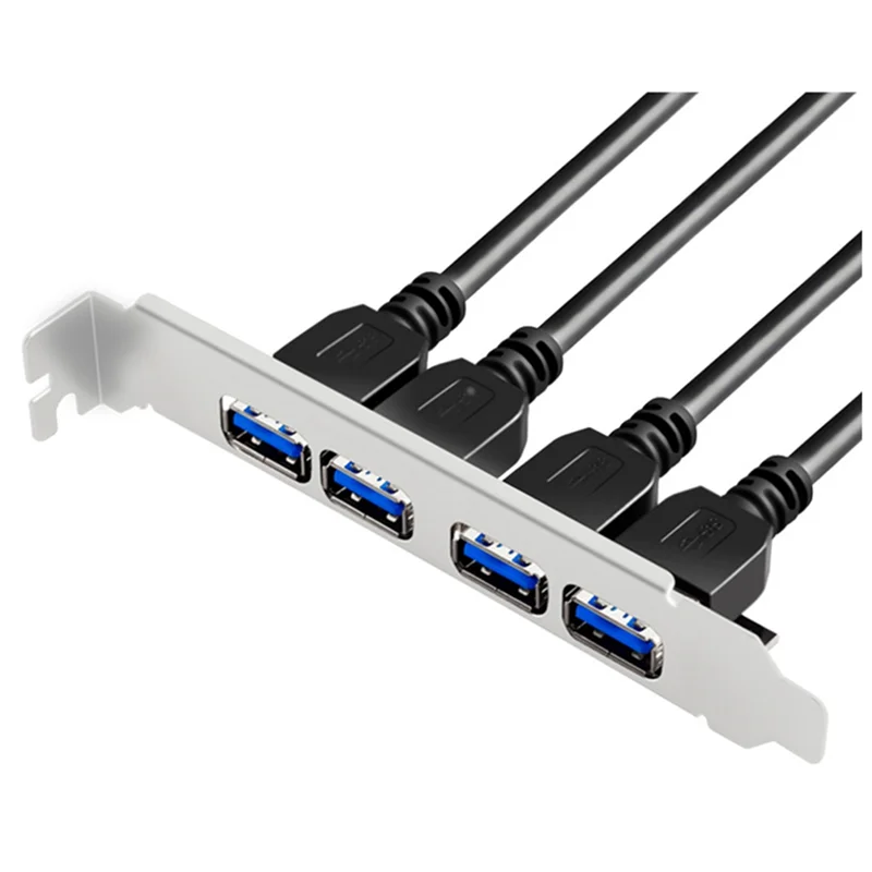 

19/20PIN to USB3.0 Adapter Cable 5Gbps 20P to USB3.0 4-Port Rear Baffle Cable Motherboard Conversion Cable 60mm