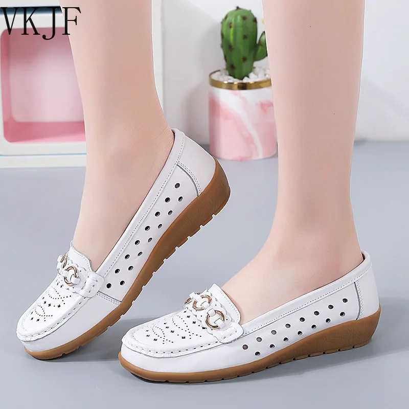 

Туфли женские из натуральной кожи, балетки, лоферы, плоская подошва, низкий каблук, повседневная обувь