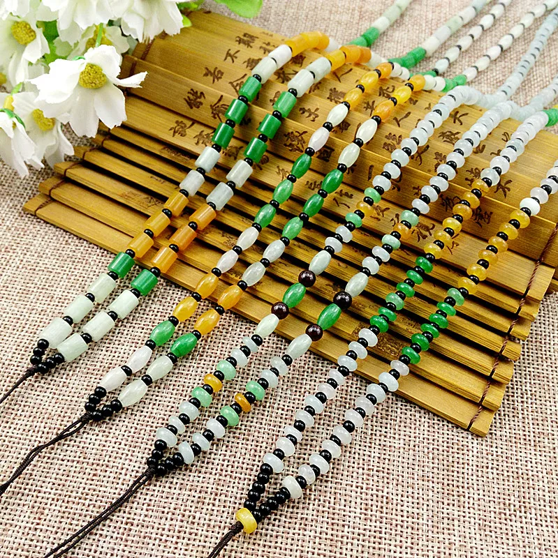 1 шт. ручная вязка ожерелье шелковая нить узел шнур для подвески-три цвета нефрит |