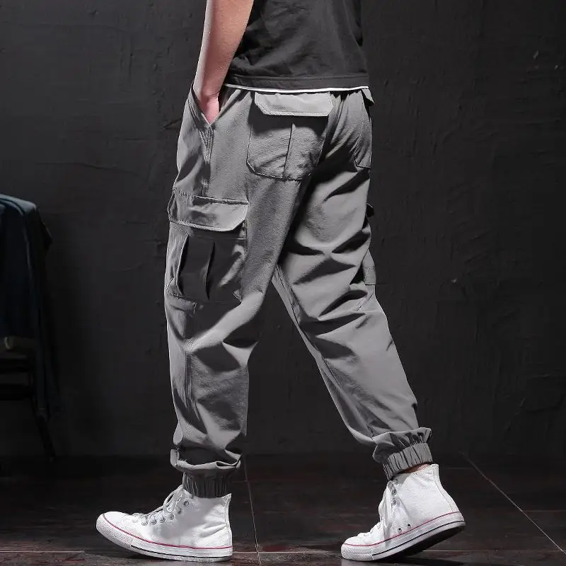 

Spring Autumn Design Casual Pants Slim Cotton Pant Straight Solid Color Trousers Male Fashion Stretch Business Plus Size G11