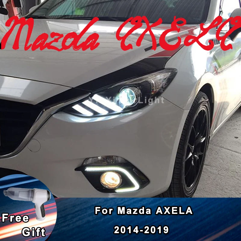 

Applicable to Mazda Axela 2014-2019 headlight assembly modified LED daytime running lights streaming turn signals