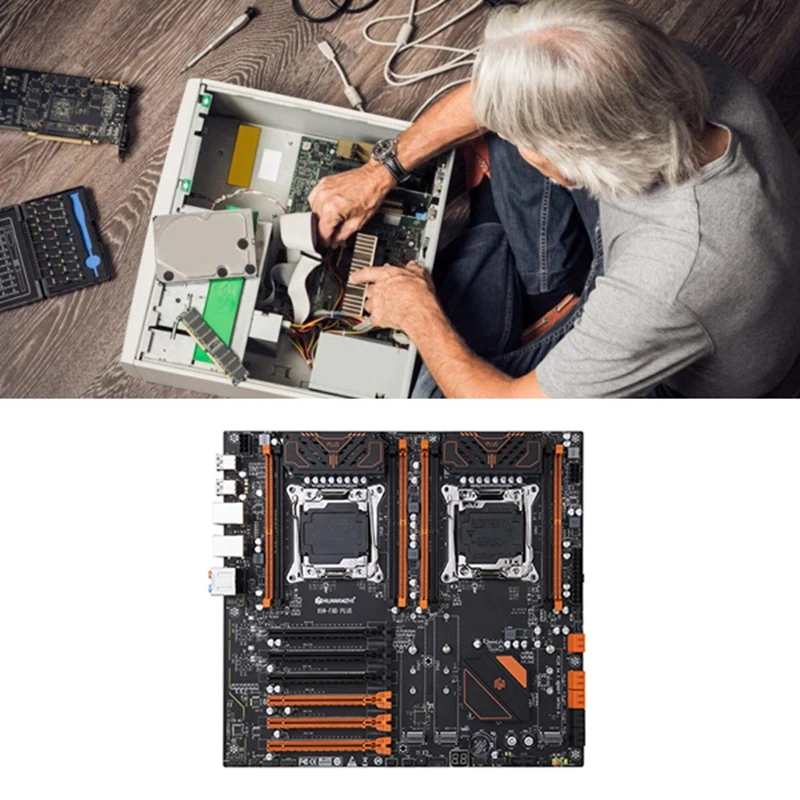 Cena HUANANZHI X99-F8D PLUS Płyta Główna Podwójny Procesor Wsparcie Płyty Głównej LGA2011-3 Procesor Wsparcie DDR4 1866/2133/2400Mhz