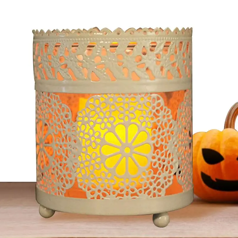 

Металлический подсвечник с двумя отделениями внутри и снаружи, декоративный подсвечник со стеклом