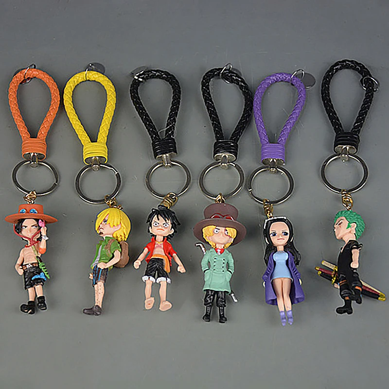 

1Pc Anime One Piece Figure Keychain Luffy Zoro Nami Robin Chopper Kawaii Doll Keychain Bag Pendant Girl Gift Jewelry