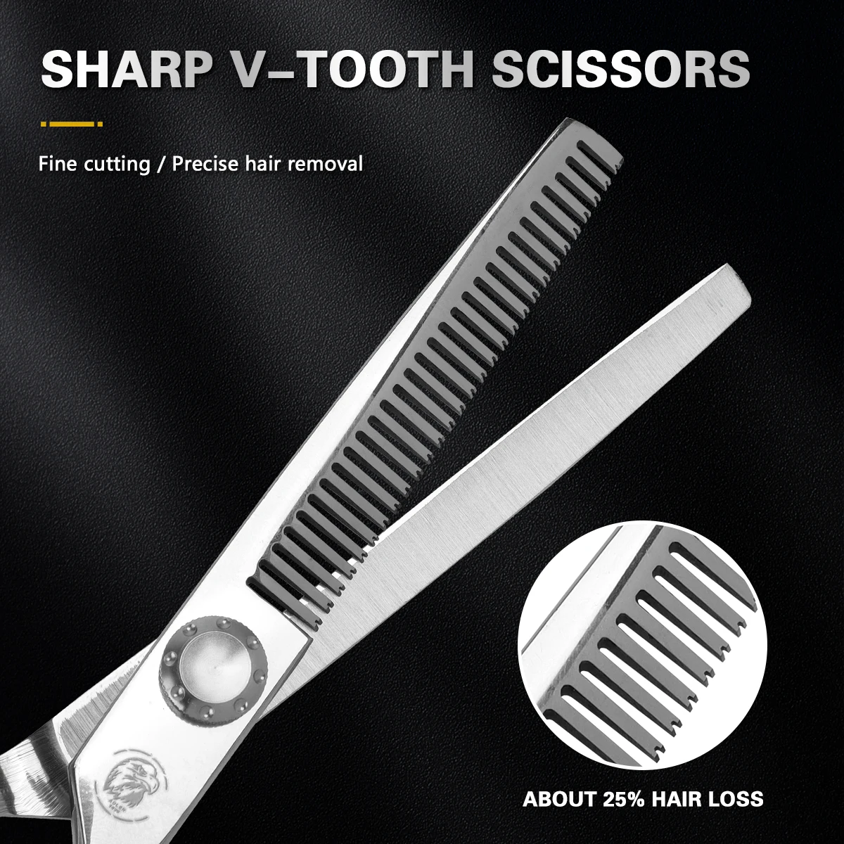 Стальные ножницы для стрижки волос BARBERTOP Jp440c парикмахерские с расческой