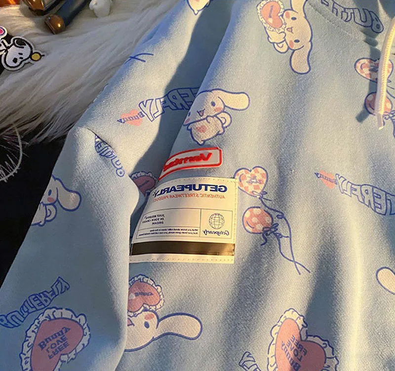 Кавайная Sanrioed Cinnamoroll плюшевая одежда мультяшная Милая Толстовка свитер с принтом