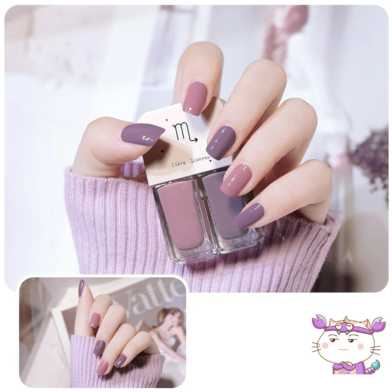 

New Nail Polish Double Color Set 6ML Matte Polish Top Base Coat Soak Off Manicure DIY UV Gel Varnish Lacquer Nails Art uñas