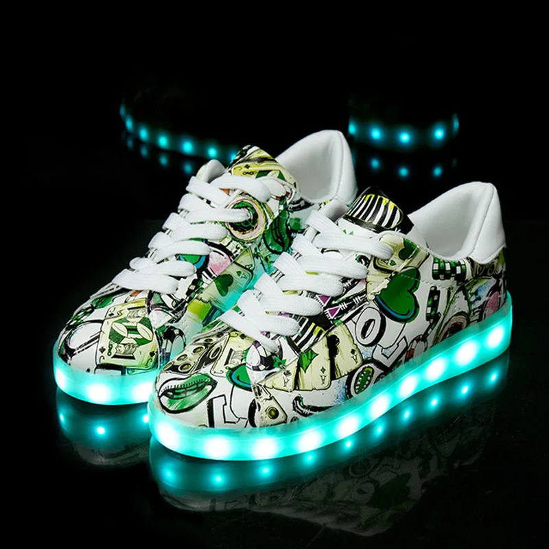 

Size 27-41 Children Glowing Sneakers with Light Shoes Luminous Sneakers for Boys Girls Krasovki with Backlight Kid Luminous sole