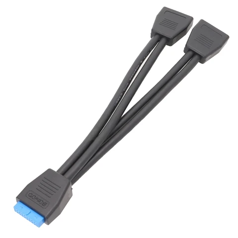 USB 3.0 19-контактный/20-контактный внутренний Удлинительный разъем от 1 до 2 Y-образных адаптеров для материнской платы