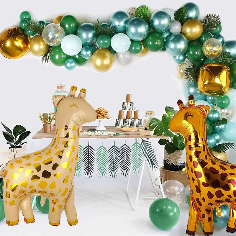 

Animal Giraffe Balloons Leopard Foil Balloons Kids Jungle Safari Birthday Party