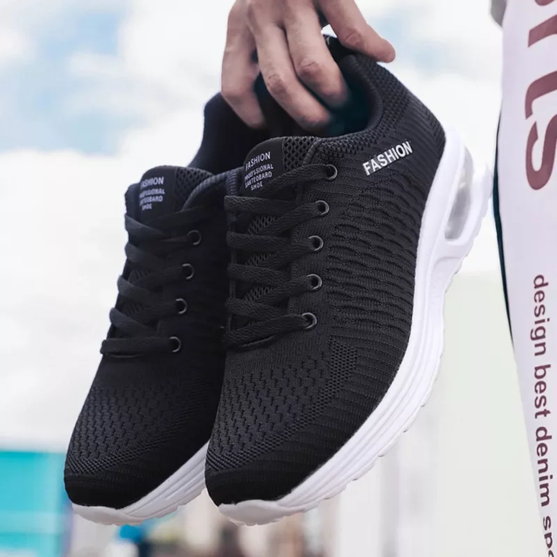 

2022New sneaker men p casual shoes men sneakers solid breathable footwear air cushion lace u tenis masculino