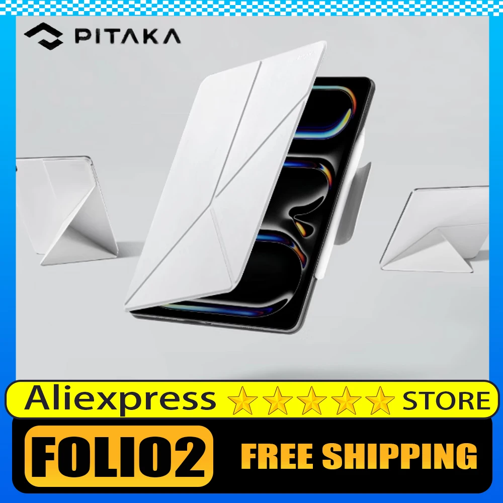 Планшет PITAKA MagEZ Folio 2 легкий для iPad планшетов Pro 2024 двухсторонний держатель Magsafe