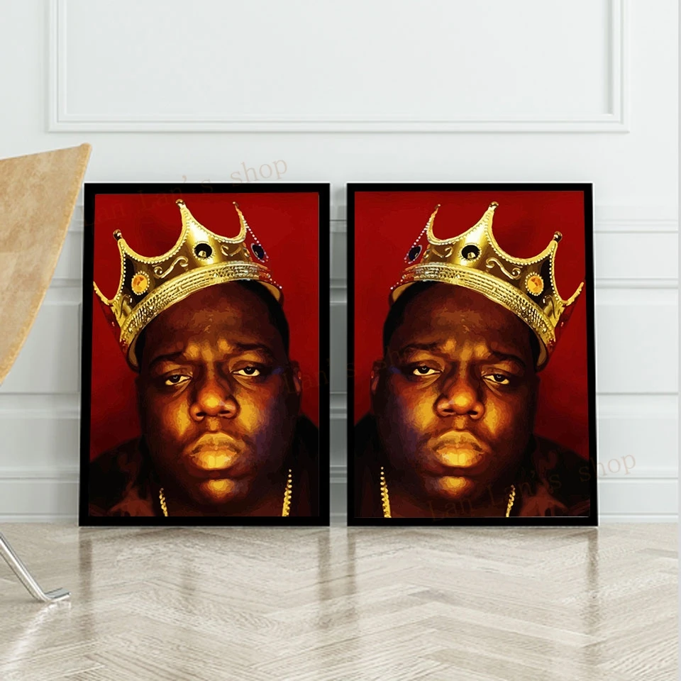 Художественная живопись, известная B.I.G Biggie Smalls Gangsta Rap Smoke Star 2PAC, Постер, печать, настенные картины для гостиной, домашний декор