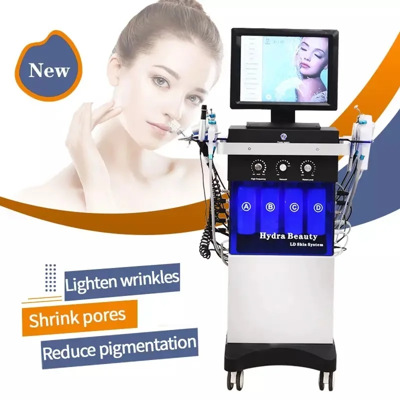 

Multifunction 14 in 1 Water Oxygen Dermabrasion Skin Rejuvenation Face care Facial aqua Hydro Wonder Beauty Salon Device