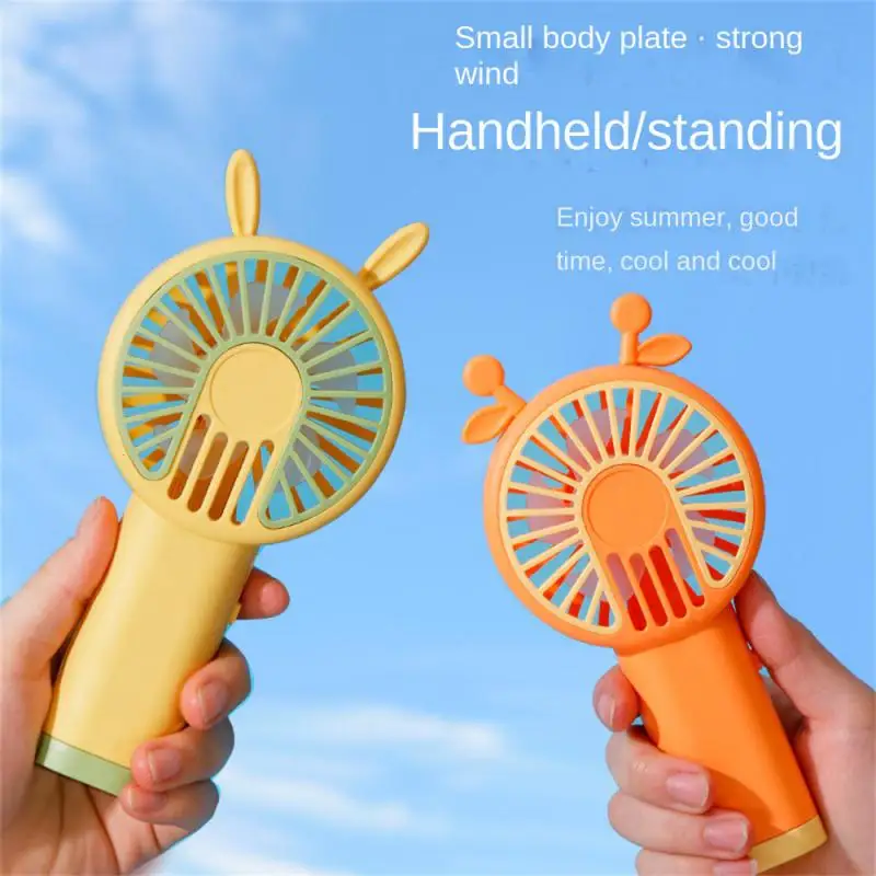 

Mute Electric Fan Childrens Fan Handheld Convenient Large Wind Office Fan Hand Fans For Women Pocket Small Fan 3 Gears