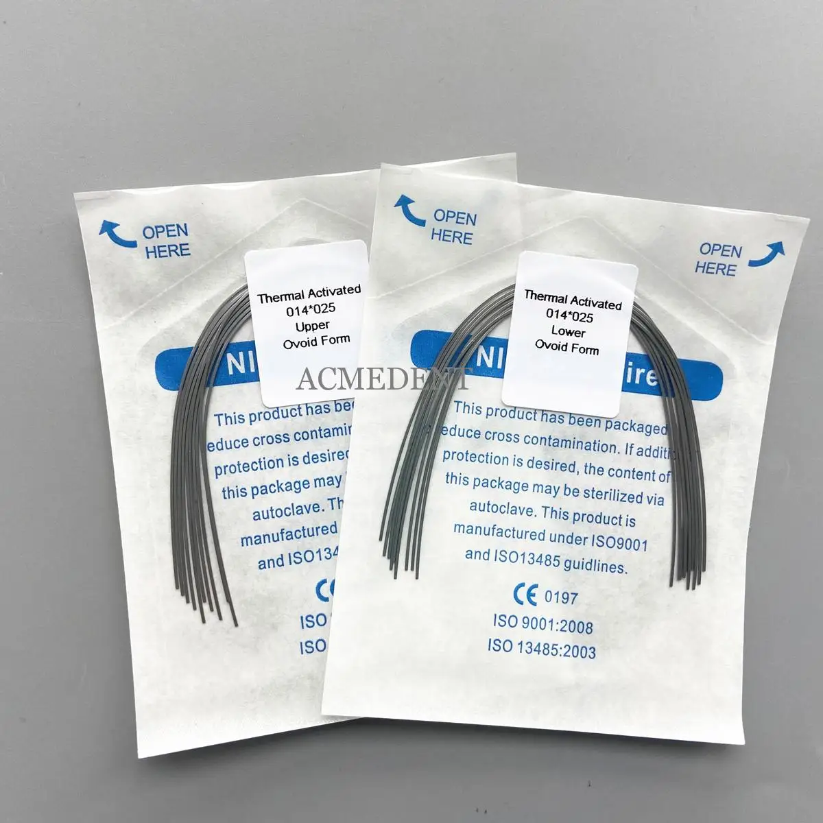 

10pack Dental Thermal Activated Wires Niti Ovoid Rectangle Arch Wire Heat Ortho14x25 Upper/Lower 1pcak/10pieces