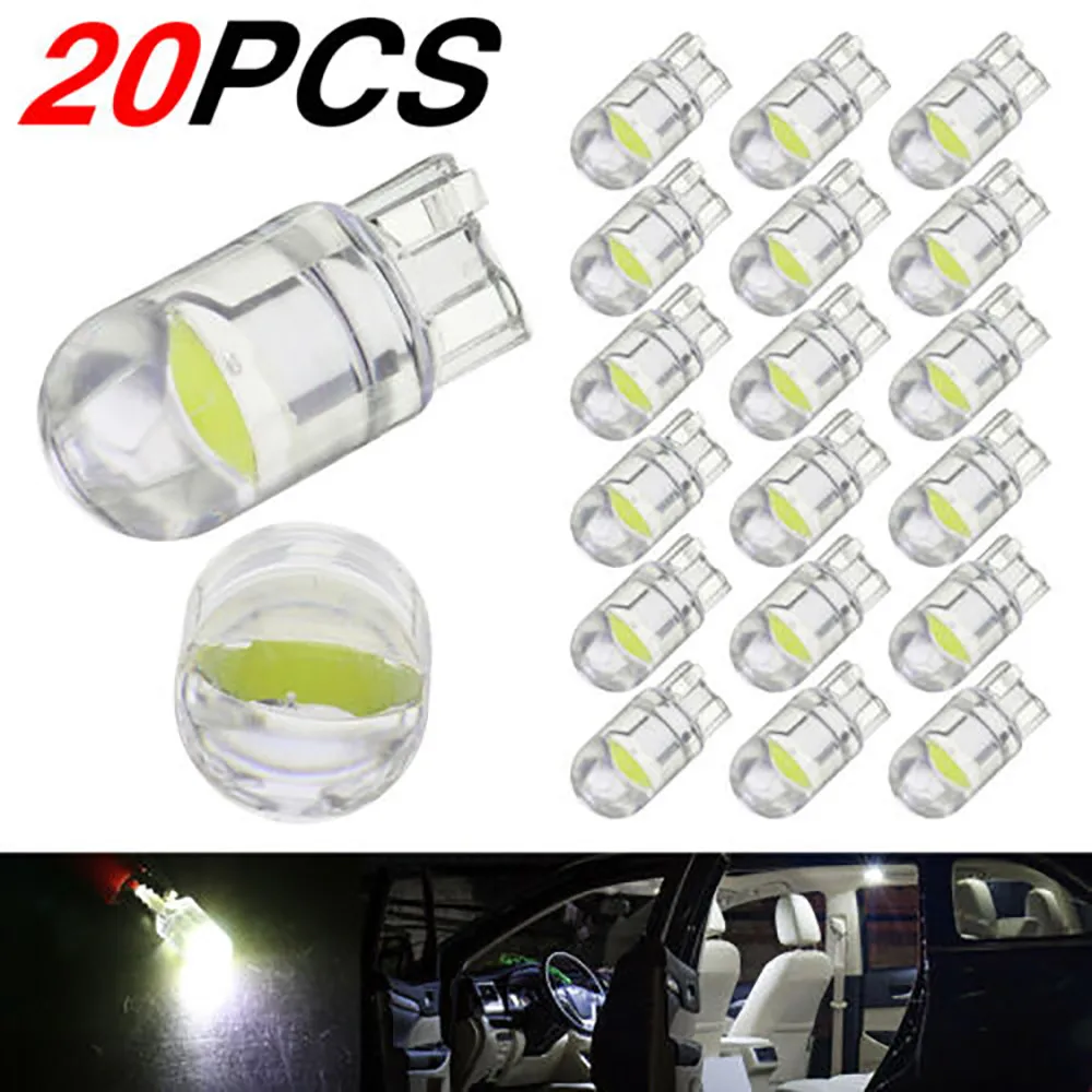 10/20PCS Xenon W5w LED Bulbe T10 501 Led Car Side Light White Bulbs Error Free Canbus Sidelight Supplies Lighting Parts - купить по