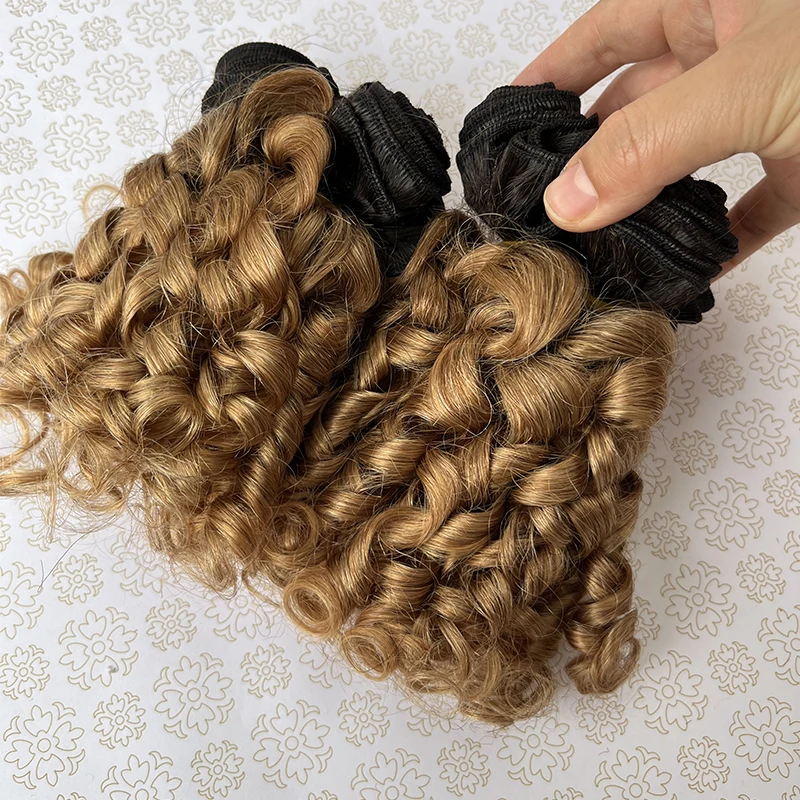 Короткие Волнистые Бразильские Человеческие Волосы 100% Синтетические Вьющиеся