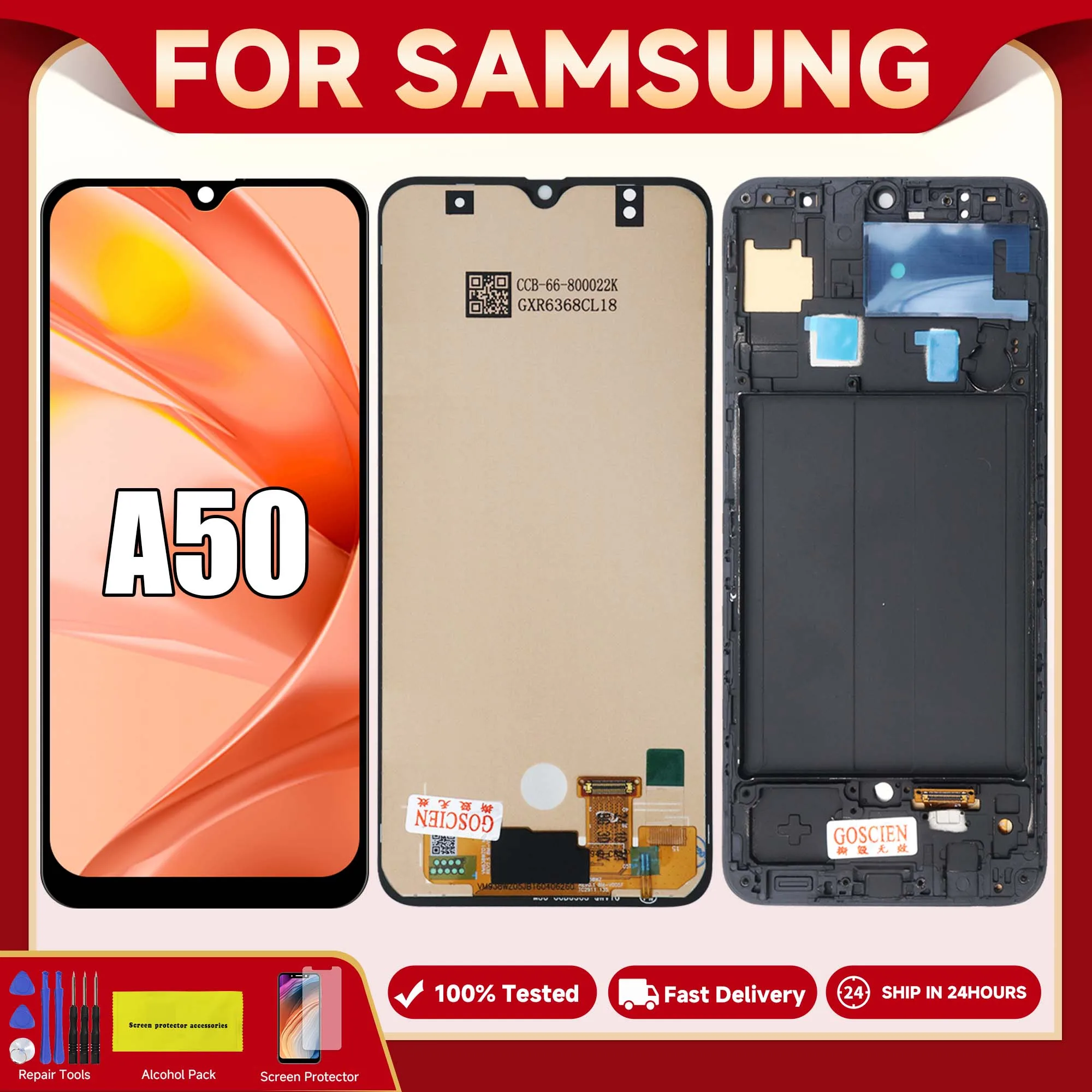 Samsung A50 6 4-дюймовый ЖК-дисплей С Цифровым Сенсором