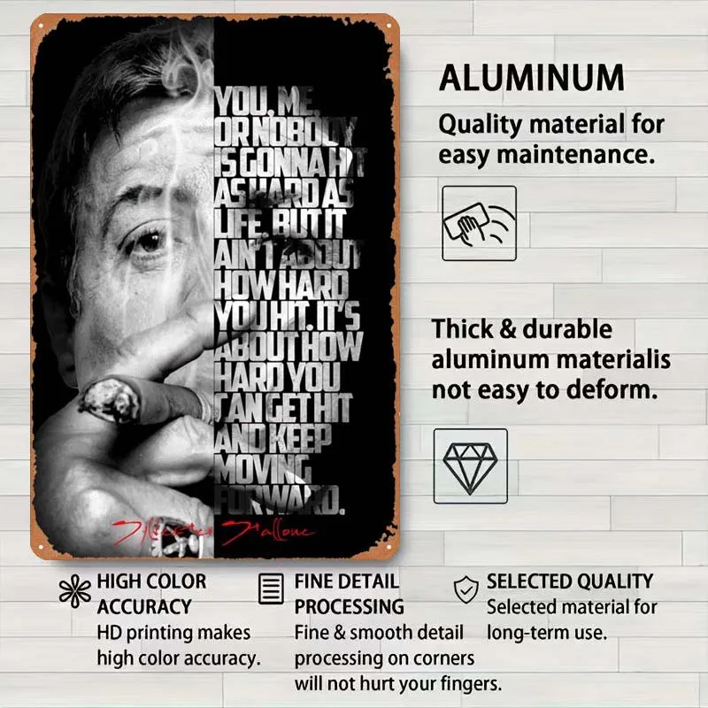 Металлический плакат с цитатой сильвестера домашний декор винтажный жестяной