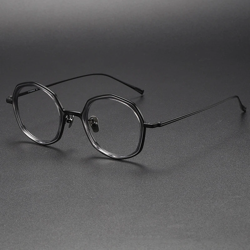 Роскошные брендовые дизайнерские женские модные многоугольные очки в титановой